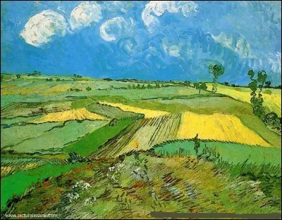 Qui a représenté ce "champ de blé à Auvers sous un ciel nuageux" ?