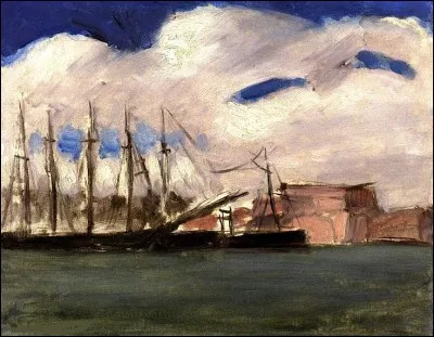 Qui est le peintre du tableau intitulé "Nuage blanc sur le port de Marseille" ?