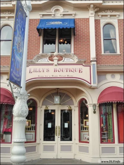 Quelle est l'anecdote de la boutique Lilly's Boutique, sur Main Street USA ?