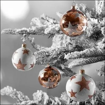 En 1858, suite à la grande sécheresse qui priva les Vosges et la Moselle de fruits, en quoi un artisan eut-il l'idée de fabriquer les boules de Noël pour décorer les sapins ?