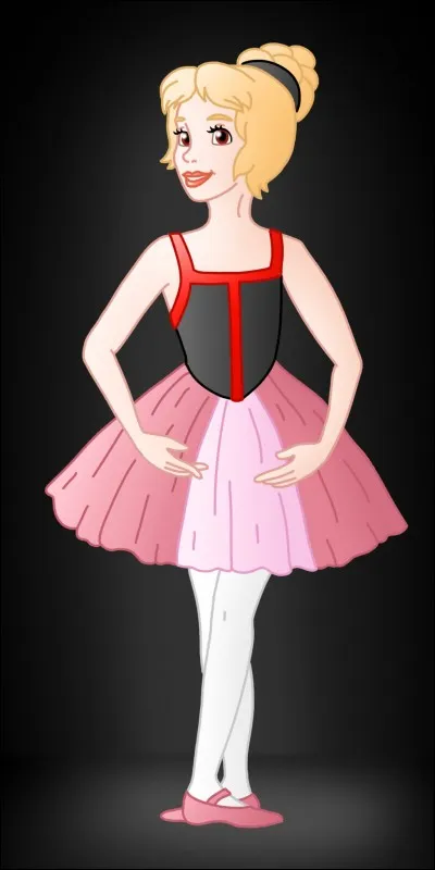 Elle appara&icirc;t dans le film "Taram et le chaudron magique" et elle aussi est habill&eacute;e avec une tenue de danseuse :