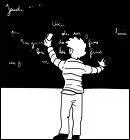 L'instituteur crivait sur  .........................;