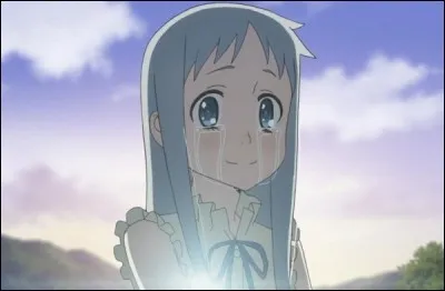 L'un des mangas les plus tristes... Des amis se séparent après la mort d'un des membres. Cette pauvre petite fille est morte noyée, et son fantôme revient des années après, mais seule une personne faisant partie du groupe peut la voir. Elle ne disparaîtra qu'après que son vu est exaucé. Quel est son surnom ?