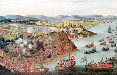 Les Anglais passèrent l'été 1759 à bombarder Québec et à brûler les villages en espérant une reddition : 
Un concours de circonstances leur permit toutefois de pouvoir monter la falaise et attaquer Québec lorsqu'ils découvrirent l'anse au Foulon sans surveillance et en firent la montée dans la nuit du 12 au 13 septembre.
C'est sur les plaines d'Abraham que la défaite fut consommée.