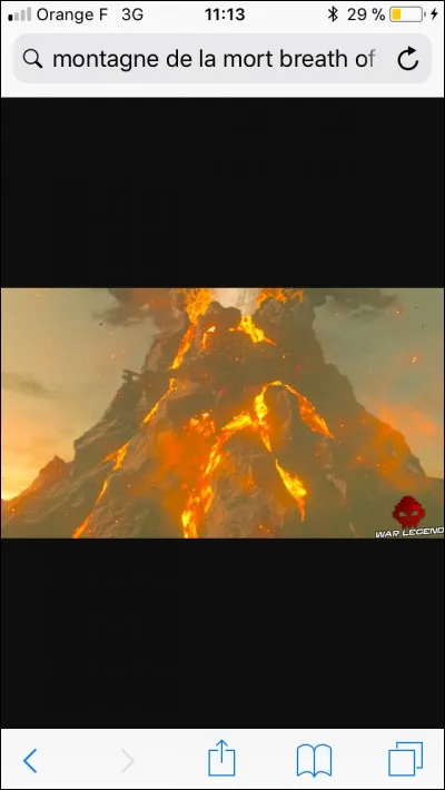 Comment s'appelle le volcan situé à côté du château d'Hyrule ?