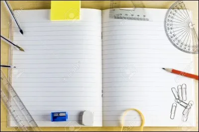 Tes cahiers d'école sont...