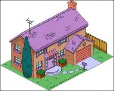 C'est la maison du voisin qu'a Homer.