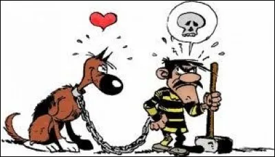 Auquel des frères Dalton, Rantanplan est-il enchaîné ?