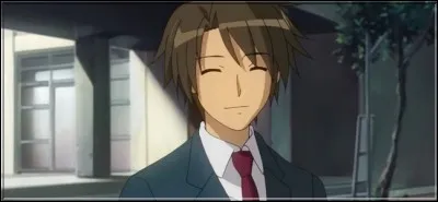 Ce héros de "La Mélancolie de Haruhi Suzumiya" n'a pas toujours les yeux fermés, mais cela arrive tout de même très souvent ! Il se nomme :