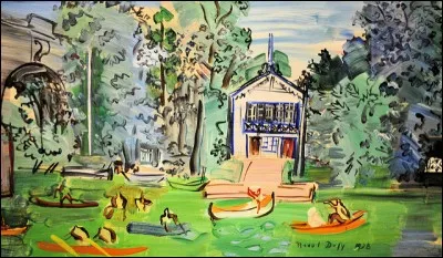 Cette très belle peinture de Raoul Dufy, avec cette maison au bord de la rivière, et ses personnages en barques, semble tout droit sorti d'un très joli film, tiré d'une pièce de théâtre à succès. Quel est ce film ?