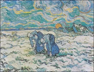 Qui a peint "Deux paysannes dans un champ de neige ?