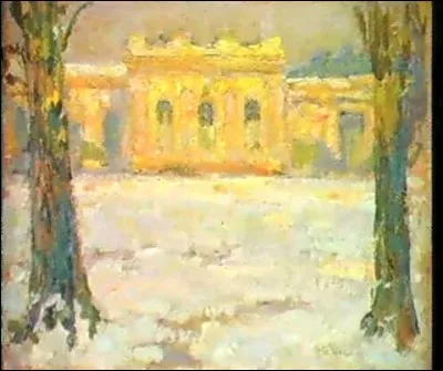 Qui a peint "Maison dans la neige à Versailles" ?