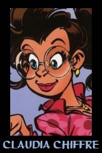 C'est la superbe professeur du petit Spirou ; pour vous aider, elle enseigne les mathématiques...