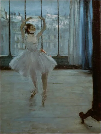 Qui a peint la toile intitulée "Danseuse devant la fenêtre" ?