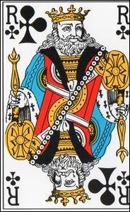 Quel est le prnom inscrit sur la carte roi de trfle ?