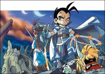 Celui-là -qui semblait être un gros imbécile- va manipuler le monde grâce à son cahier dans lequel il a incrusté les morceaux des pierres divines... pour faire de lui le héros qui a sauvé maintes fois Alysia ! Qui est-ce ?