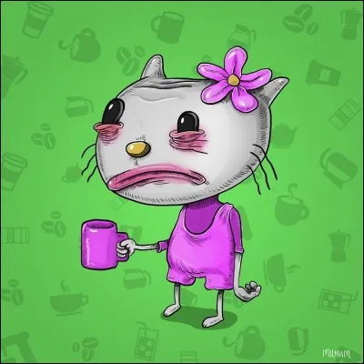 Dites bonjour à Hello Kitty, cette petite chatte (...) qui d'habitude nous fait tous craquer avec ses yeux si mignons. Bon là, j'avoue qu'elle n'est pas très en forme.