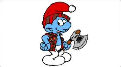 Il travaille à l'extérieur du village pour abattre des arbres et porte sa veste en conséquence.