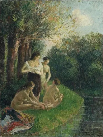 Qui a peint "Quatre baigneuses discutant au bord de l'eau" ?