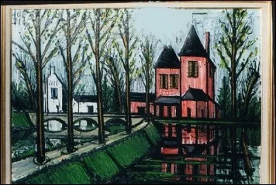 Il a représenté cette "maison rose au bord de l'eau" :