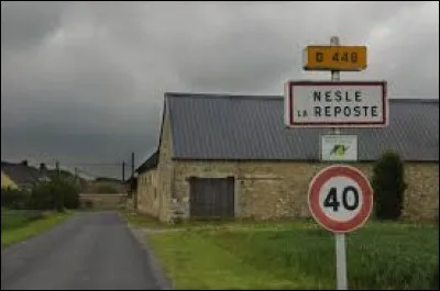 Nous sommes toujours dans le Grand-Est, mais à l'entrée de Nesle-la-Reposte. Village de l'ancienne région Champagne-Ardenne, il se situe dans le département ...