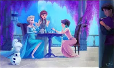 Qui prend le thé avec Elsa et Anna ?
