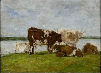 Qui a représenté ces "vaches au pâturage au bord de l'eau" ?