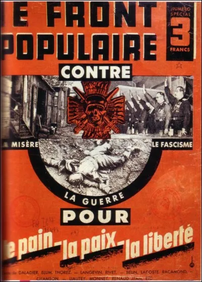 Quel est le slogan &eacute;lectoral du Front populaire ?
