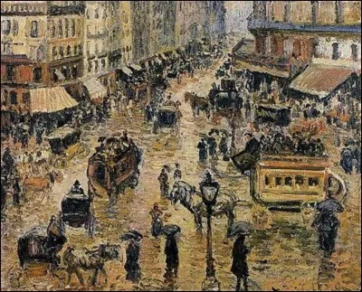 Qui a représenté "La place du Havre, effet de pluie" ?