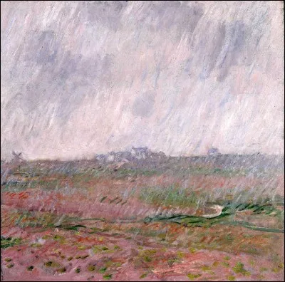 A qui appartient le tableau intitulé "Pluie à Belle Ile" ?