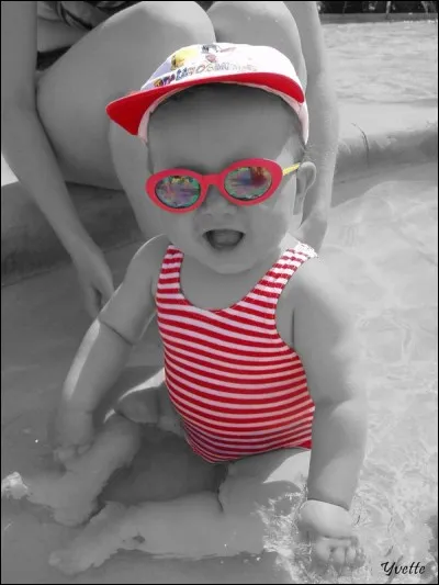 Marie dans l'eau chaude.