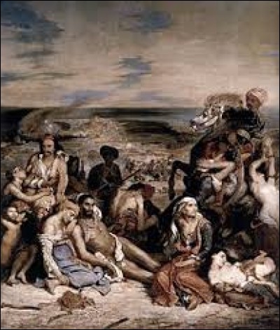 "Les Scènes des Massacres de Scio" est un tableau peint par ...
