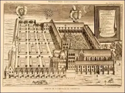 Restons un instant dans cette ville. Deux d'entre-eux furent inhumés dans l'abbaye Saint-Corneille, qui excite toujours de nos jours. Louis le Bègue en 879, et le suivant en 1025. Quel est le nom de ce deuxième roi qui fut enterré en ce lieu ? (photo : plan de l'abbaye Saint-Corneille).