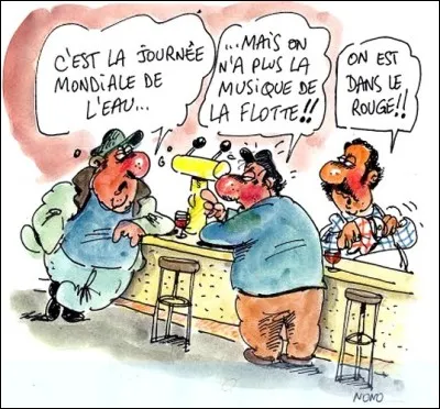 Quand il convient de se modérer, dans quoi met-on de l'eau ?