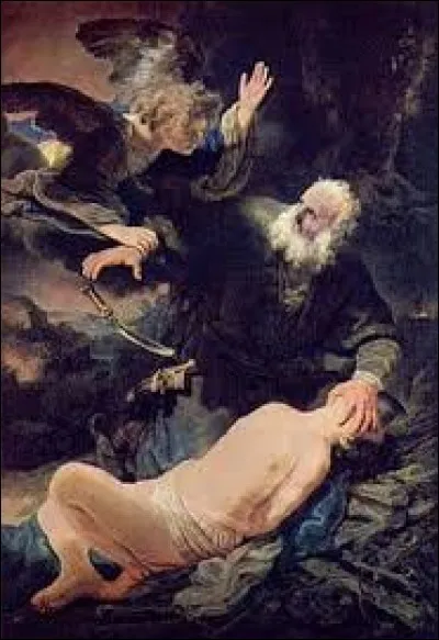Pouvez-vous me dire qui a peint ce tableau titré "Le sacrifice d'Isaac" ?