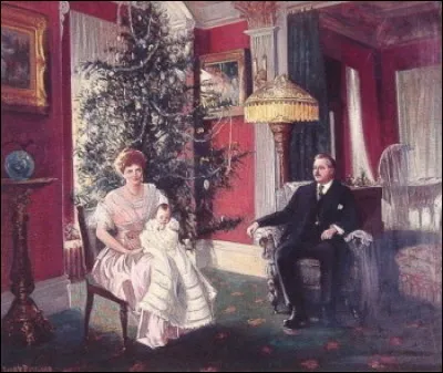 Harry Roseland a peint ici un intérieur cossu à Noël, et si vous observez bien le tableau, vous devinerez son titre...