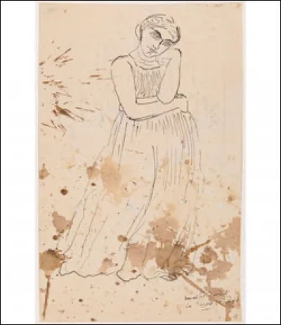 Antoine Bourdelle, reprend la posture d'une des personnes précédentes qui attendait l'artiste à quel endroit ?