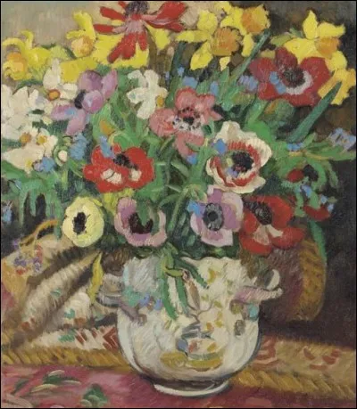 Qui a peint "Vase d'anémones et jonquilles" ?