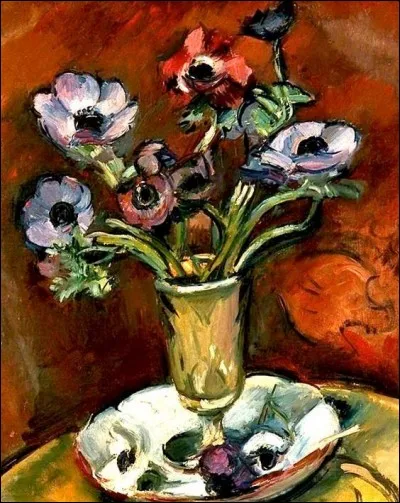 Qui a peint "Nature morte avec anémones" ?