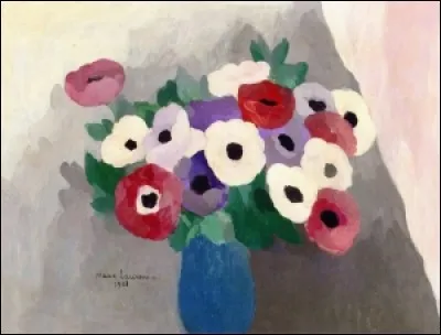 Qui a peint "Anémones dans un vase bleu" ?