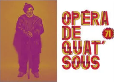 Ao&ucirc;t 1956 : Qui a &eacute;crit la pi&egrave;ce de th&eacute;&acirc;tre ''L'Op&eacute;ra de quat'sous'' ?