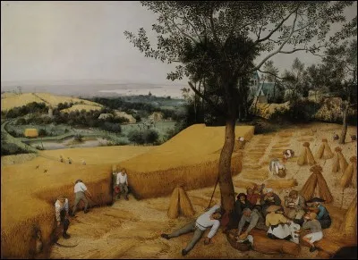 Ce tableau intitulé "La Moisson" est issu d'une série de 6 tableaux sur les saisons. Qui en est le créateur ?