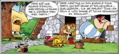 "Astérix en Hispanie" : à quel habitant du village Astérix demande-t-il de garder Pépé ?