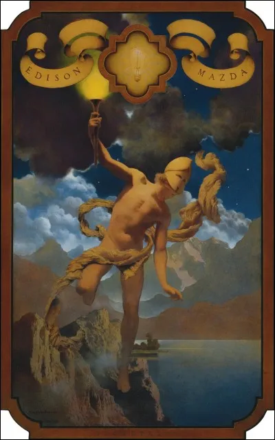 Qui est représenté sur cette uvre de l'artiste Maxfield Parrish ?