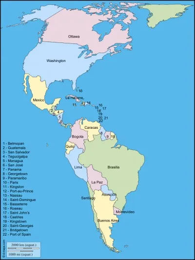 Les deux Amériques sont séparées en réalité.