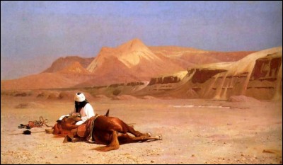 De quel peintre orientaliste français est ce tableau intitulé "L'arabe et sa monture" ?