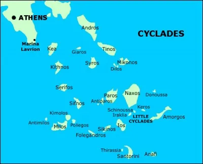 Combien d'îles sont habitées dans l'archipel des Cyclades ?