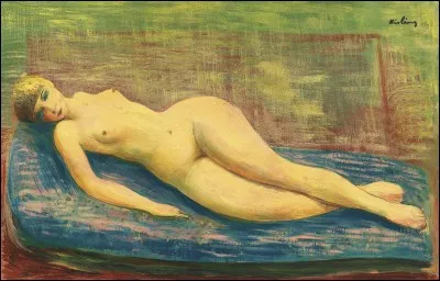 Les nus féminins et ses portraits ont valu, à ce peintre, une très grande renommée. Acteur de la communauté artistique de Montparnasse, je vous propose en illustration le « Nu allongé ». Qui est l'auteur de cette uvre ?