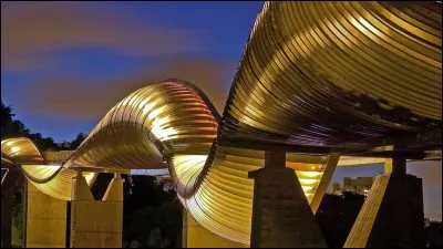 Dans quel pays est &eacute;rig&eacute; le pont ondul&eacute; Henderson Waves ?