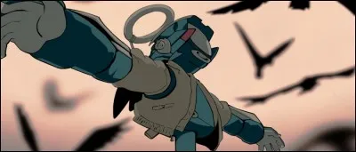 De quelle couleur est Canti quand il fusionne avec Naota ?